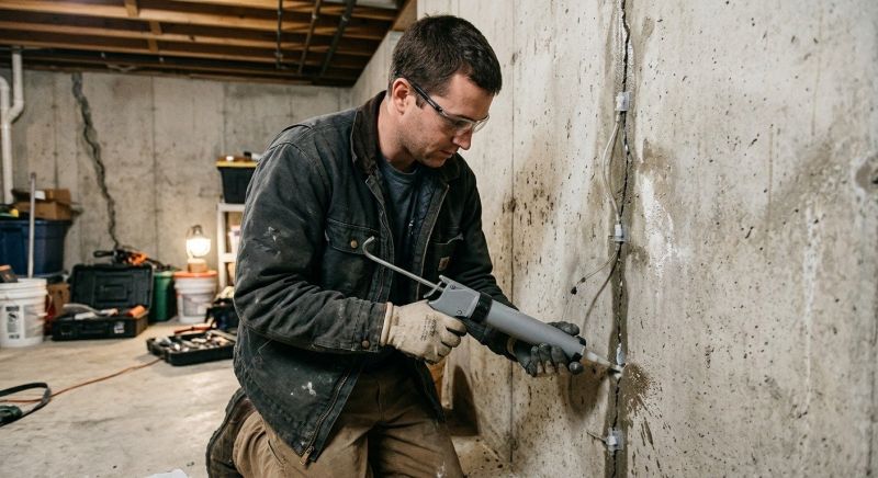 Basement Crack Repair in Johnston, RI