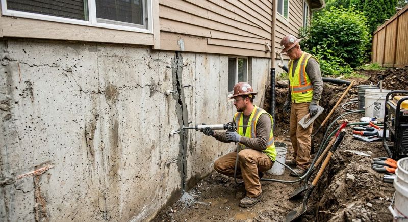 Cracked Foundation Repair in Attleboro, MA