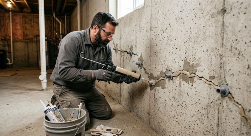 Cracked Foundation Repair in Brooklyn, CT