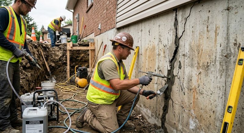 Cracked Foundation Repair in Fall River, MA