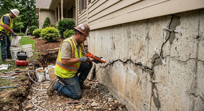 Cracked Foundation Repair in Rehoboth, MA