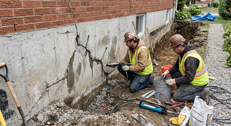 Cracked Foundation Repair in Warren, RI