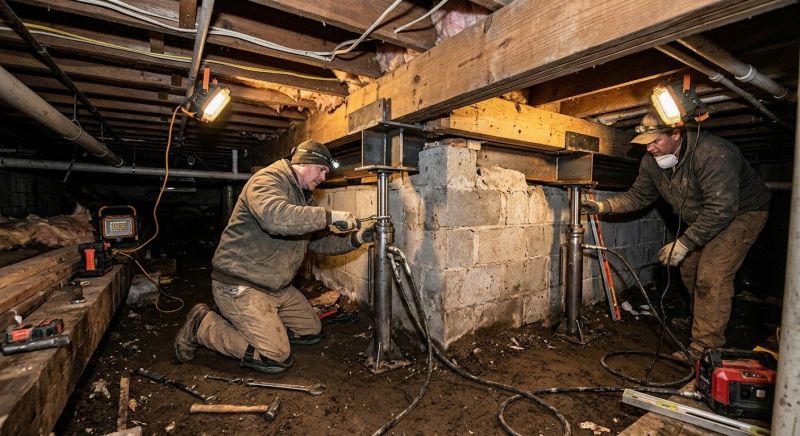 Crawlspace Foundation Repair in Norton, MA