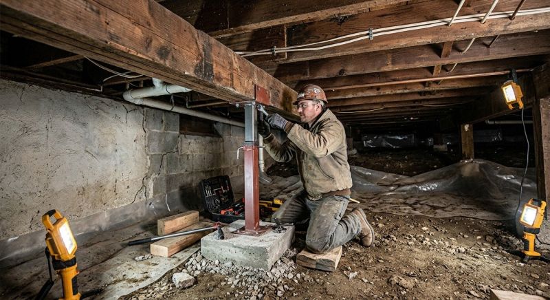Crawlspace Foundation Repair in Plainville, MA