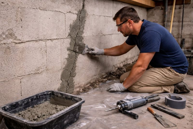 Foundation Crack Repair in Taunton, MA