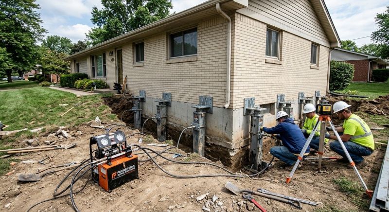 Foundation Pier Leveling in Johnston, RI