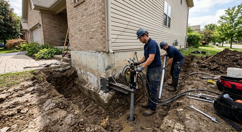 Foundation Settlement Repair in Johnston, RI