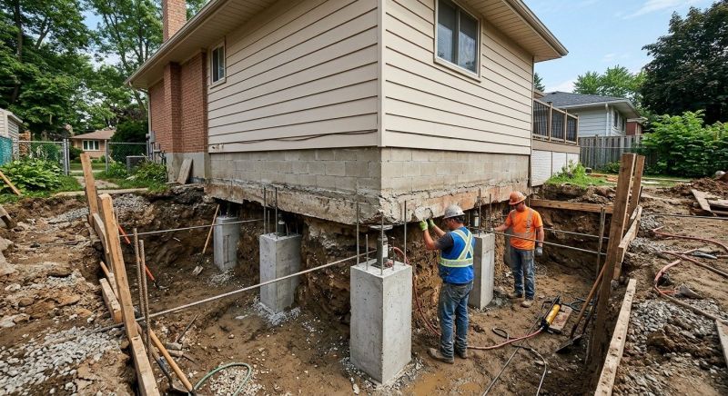 Foundation Underpinning in Johnston, RI
