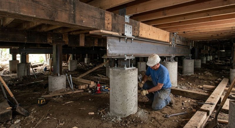 Foundation Underpinning in Johnston, RI