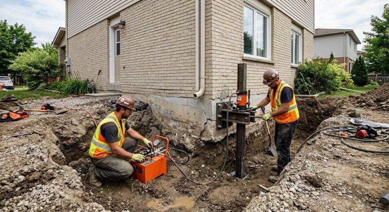 Sinking Foundation Lifting in Johnston, RI