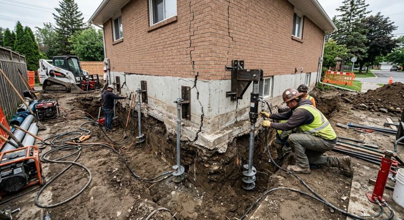Sinking Foundation Repair in Foster, RI