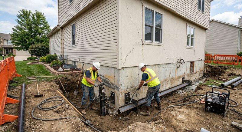 Sinking Foundation Repair in Jamestown, RI