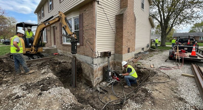 Sinking Foundation Repair in Johnston, RI