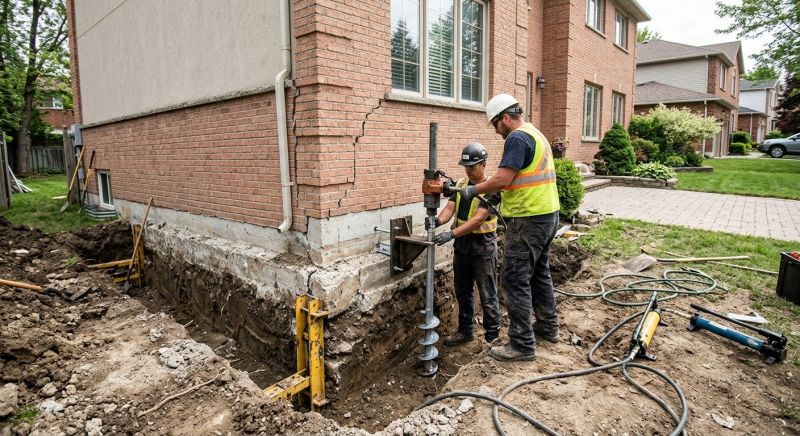Sinking Foundation Repair in Putnam, CT