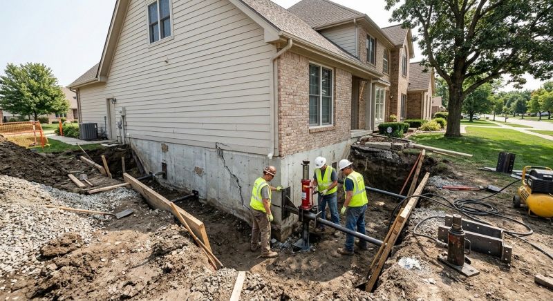 Sinking Foundation Repair in Woonsocket, RI