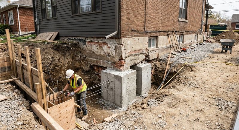 Structural Underpinning in Johnston, RI