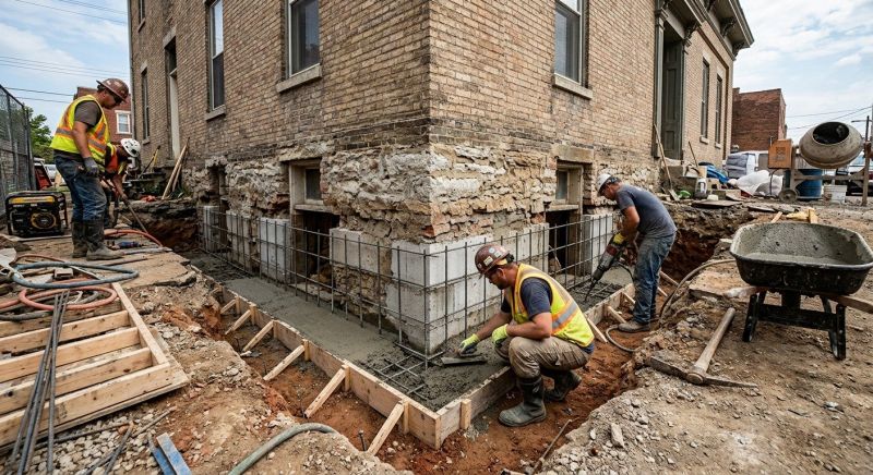 Structural Underpinning in Johnston, RI