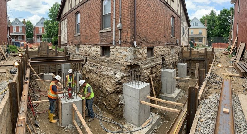 Structural Underpinning in Johnston, RI
