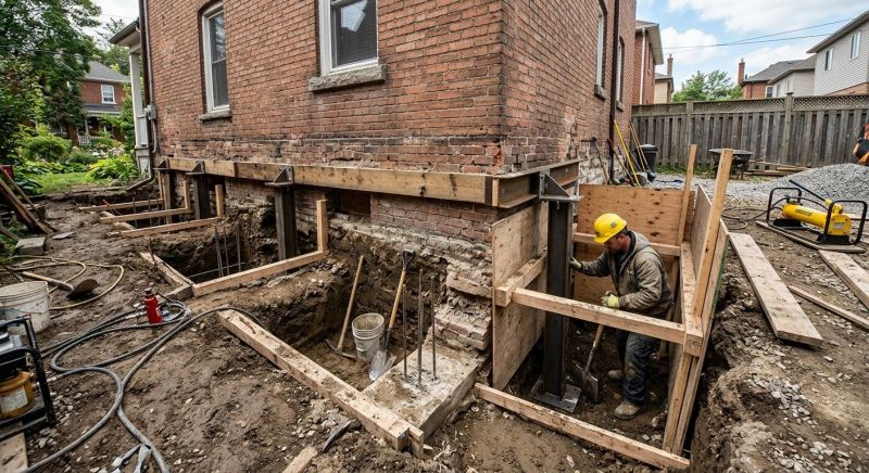 Structural Underpinning in Johnston, RI